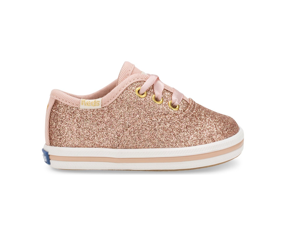 Zapatillas Keds Niños Rosas Doradas - Kate Spade New York Champion Glitter Crib - 960-LTEFAB